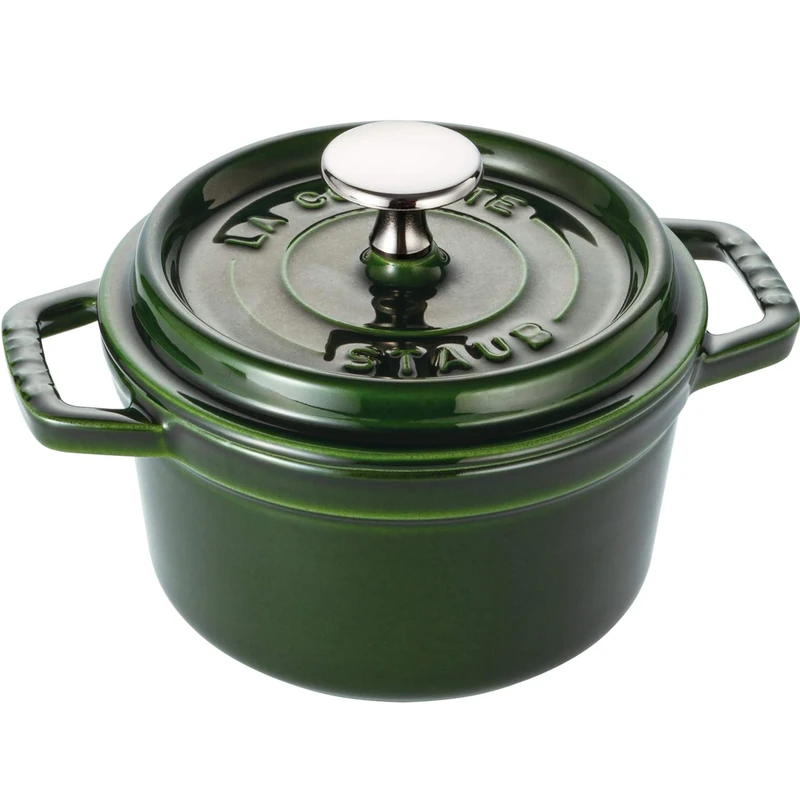 staub La Cocotte Round 40509-796 Pico Cocotte Round Basil Green, 5.5 inches (14 cm), Small, Both Handed Casting, Enameled Pot, Induction Compatible, Japanese Authentic Product