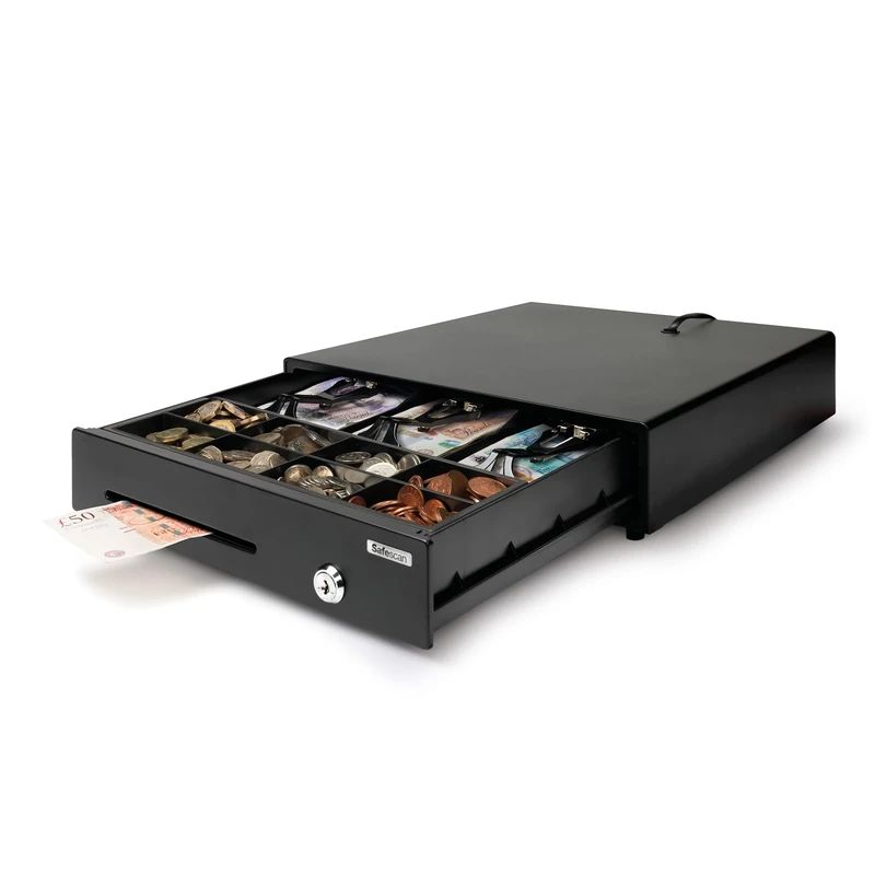 Safescan LD-3336 Light-Duty Cash Drawer that Safely Stores Your Cash - Till Drawer with 3 Note and 8 Coin Slots - Cash Till with RJ-12 Connection - Compact Cash Register Drawer of 33 X 36 X 10 cm