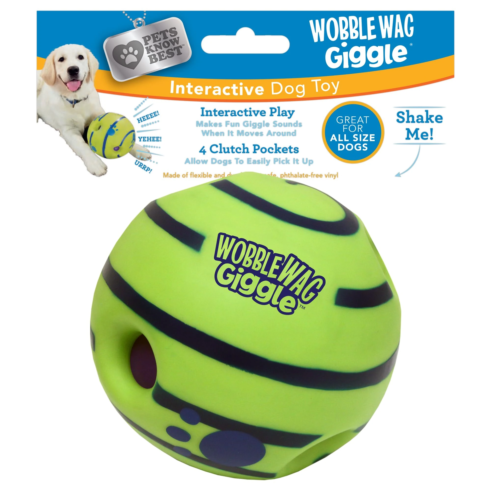 Wobble Wag Giggle Allstar Innovations Ball, Dog Toy, As Seen on TV