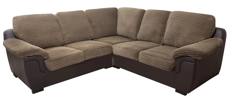 Sofas and More CORNER SOFA - AMY - BROWN - FABRIC