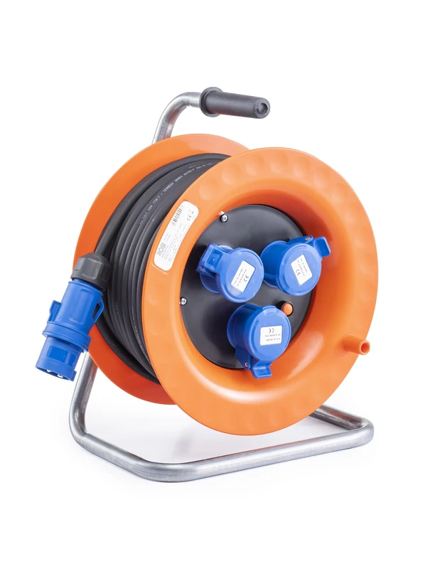ROSI 4001 Industrial Cable Reel, Orange/Blue