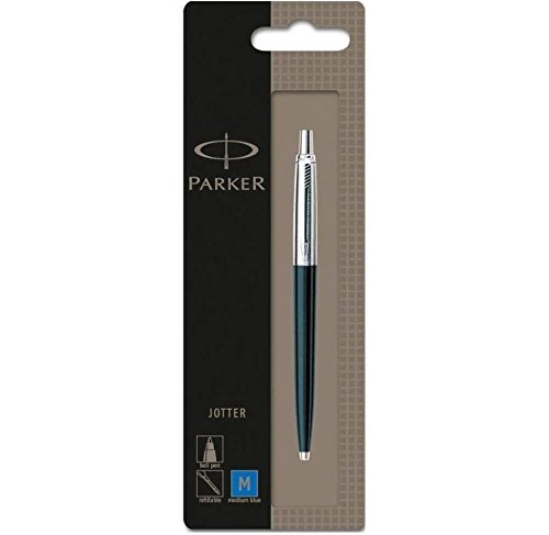 Parker s0881181 Retractable Ballpoint Pen - Blue Ink, Black
