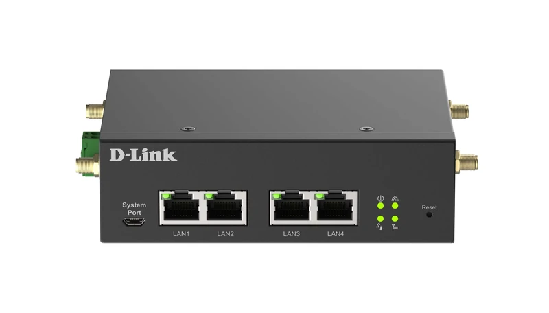 D-Link DWM-314-G 5G M2M VPN Modem, Rugged Indutrial 5G NR Router, IoT Gateway, Dual-SIM, Remote Monitoring, SA, NSA, 4G LTE Cat 19, 4 GbE Ports, OpenVPN/WireGuard Client, 9-36V DC