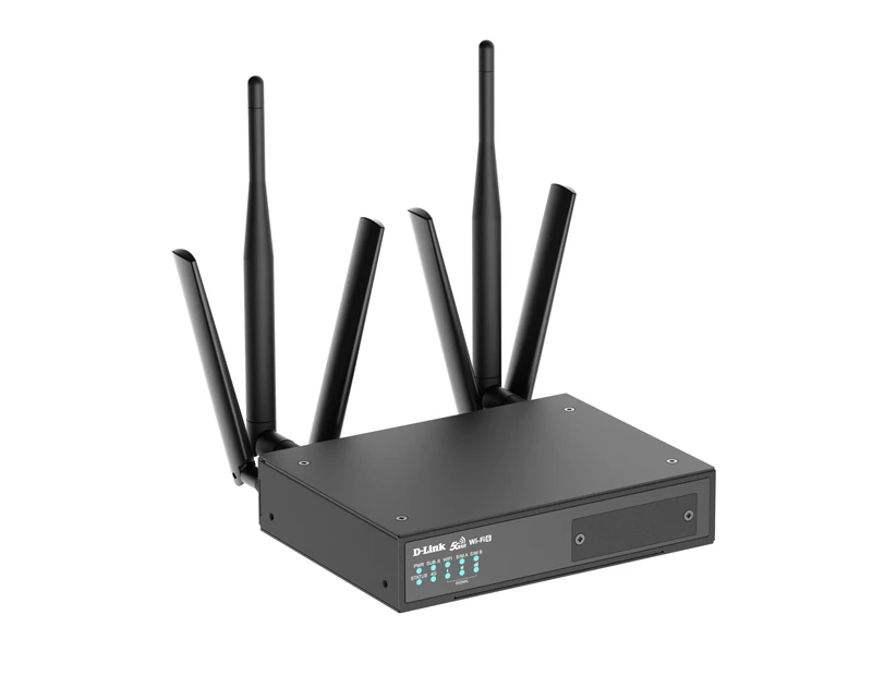 D-Link DWM-550-G 5G M2M Industrial Router | Dual SIM Failover, 5G NR & 4G LTE, Wi-Fi 6 AX1800, VPN Security, -30~70°C Rugged Design, Multi-WAN with Auto Failover & Load Balancing