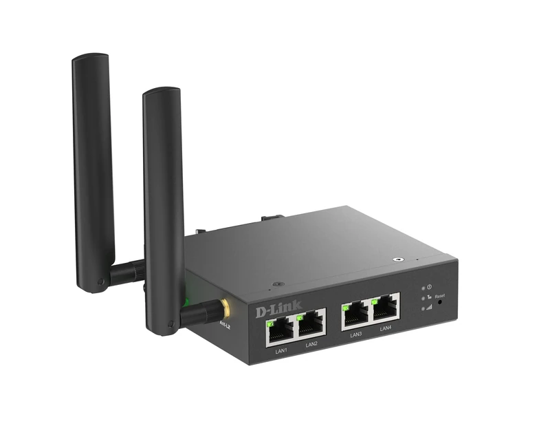 D-Link DWM-314-T 4G Multi-Connect Modem Router – Industrial-Grade LTE Cat.4, 4 Fast Ethernet Ports, VPN Security, Plug & Play, DIN-Rail/Wall Mount