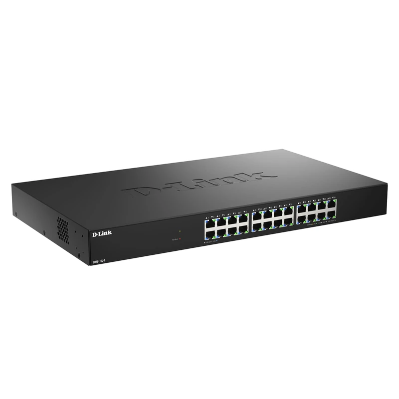 D-Link DMS-1024 Unmanaged Switch 24 Ports Multi-Gigabit - Ethernet 2.5G, Plug-and-Play, QoS, IGMP Snooping, EEE, Metal Construction, Rack Mount