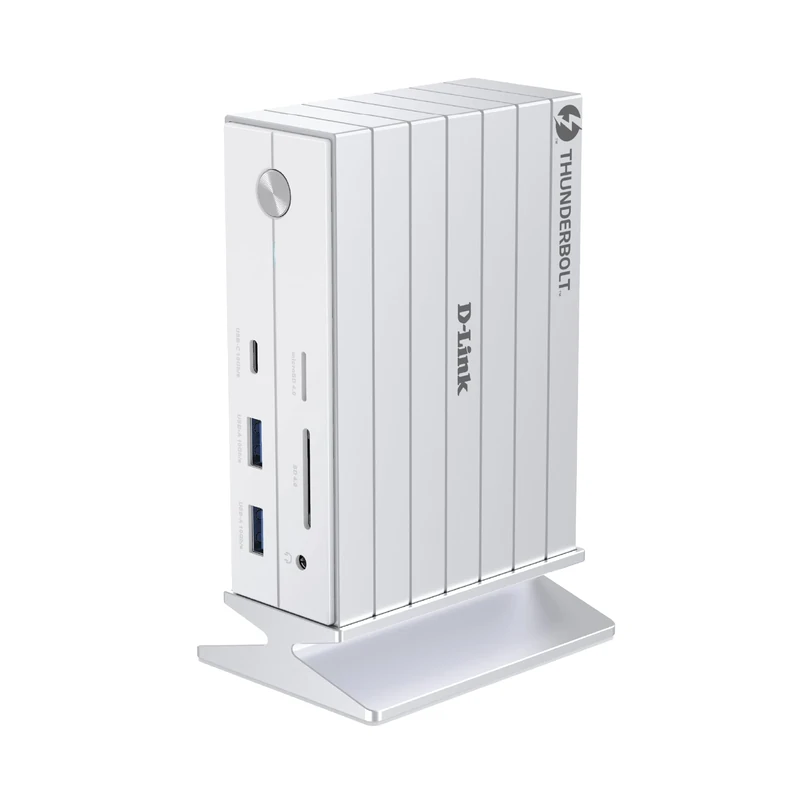 D-Link DUF-E01 14-in-1 Thunderbolt 4 Docking Station – 8K Triple Display, 40 Gbps, 60W PD Charging, HDMI 2.1, DP 1.4, Gigabit LAN, SD/microSD, Audio Jack, USB-C & A Ports – for Mac, Windows & Android