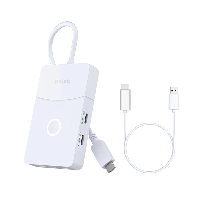 D-Link DUP-501 5-in-1 USB-C Hub with Wireless HDMI, 4K HDMI 2.0, 1080p Wireless Display, 100W USB-C PD Pass-Through, USB 3.0 Ports, Plug & Play Connectivity for Windows, macOS & Android