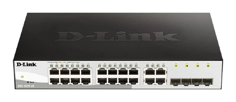 D-Link DGS-1210-20/B 20-Port Gigabit Smart Switch with 4 Gigabit SFP Ports - UK power cord only
