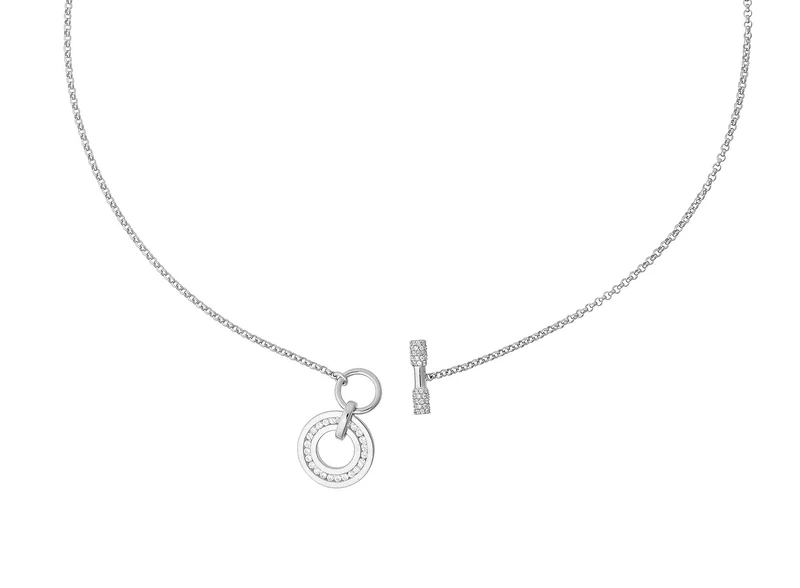 Orphelia ZK-2781 Women's Necklace Rhodium-Plated 925 Sterling Silver with Silver Zirconia