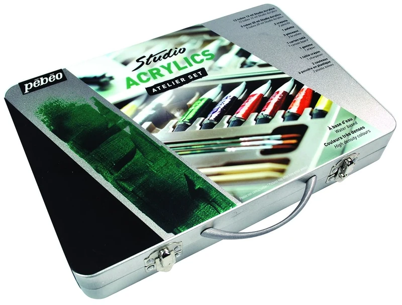 Pébéo Studio Acrylic Paint Assorted Metal Box