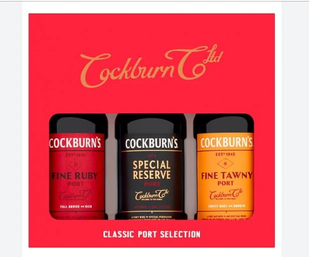 Vintage Marque Cockburns Classic Port Selection Gift Pack 3 x5cl