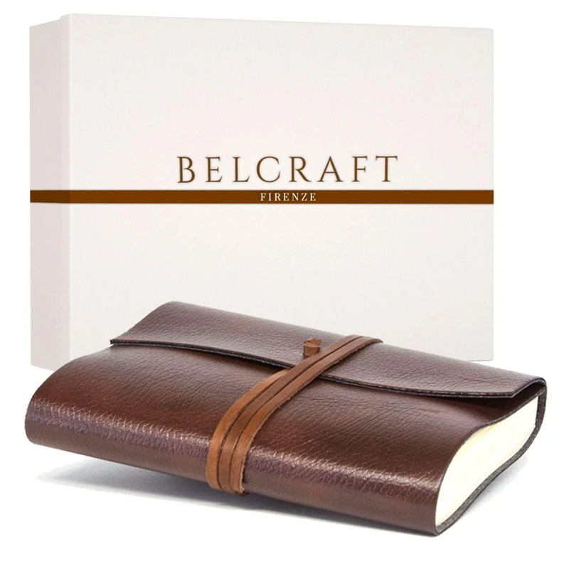 BELCRAFT Tivoli Refillable Recycled Leather Journal - A5 Brown