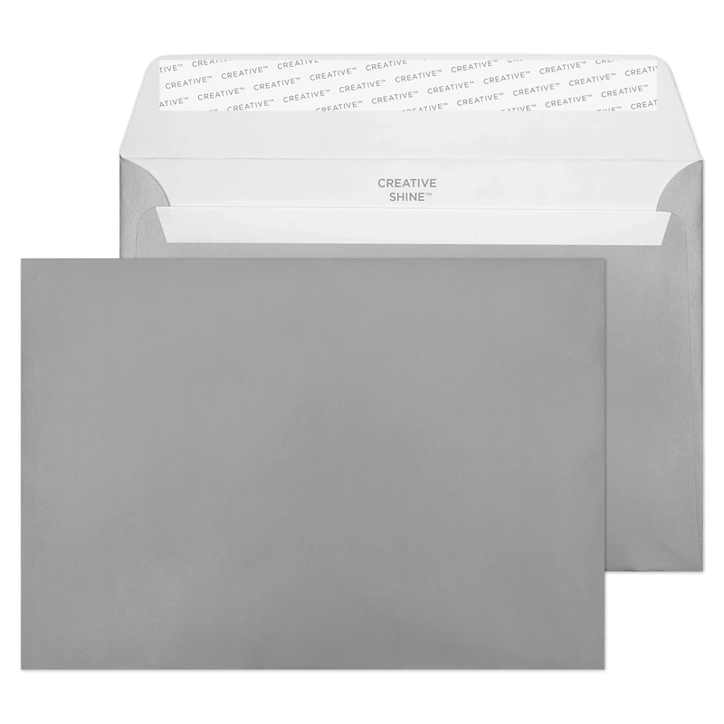 Blake Creative Shine C5 162 x 229 mm 120 gsm Peel & Seal Wallet Envelopes (333) Metallic Gunmetal - Pack of 500