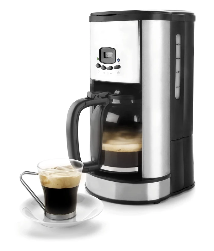 Lacor 69279 Programmable Filter Coffee Machine, 1.8 Litre, Black/Silver
