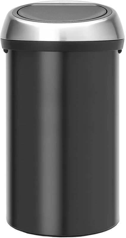 Brabantia 402548 Touch bin, Matt Black/Matt Steel, 60 L