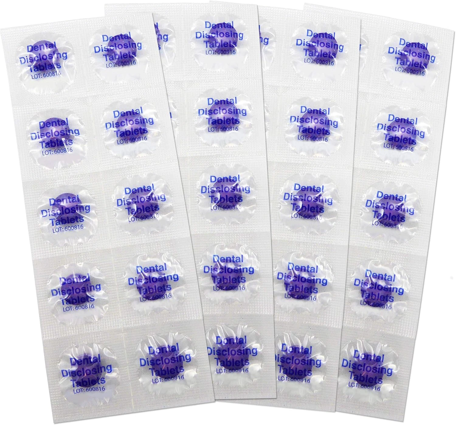 Disclosing Tablets ~ Set of 40 ~ Two Tone Plaqsearch Chews Shows Plaque on Teeth