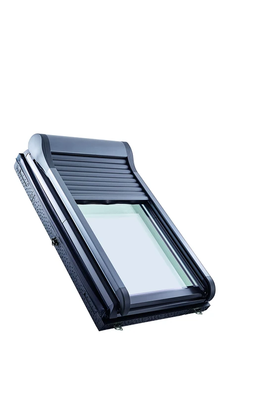 Roto Original External Roller Shutter ZRO Manual Anthracite Metallic Double-Walled Aluminium Slats External Roller Shutter Roof Windows Series Designo R7 Size 074/098 | 07/09