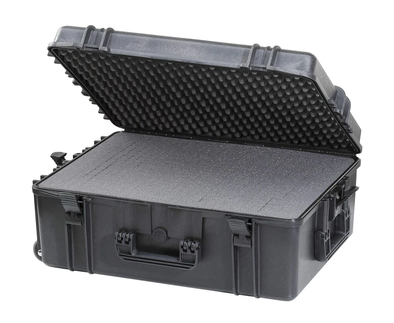 Max MAX620H250S IP67 Rated Waterproof Durable Watertight Equipment Photography with Hard Carry Pull Handle Plastic Transit Case/Pick and Pluck Foam/Flight Case Tool Box