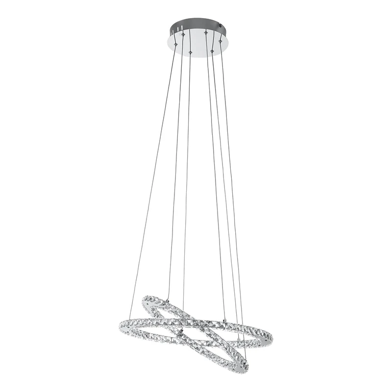 EGLO LED pendant light Varrazo, 2-flame hanging lamp classic style