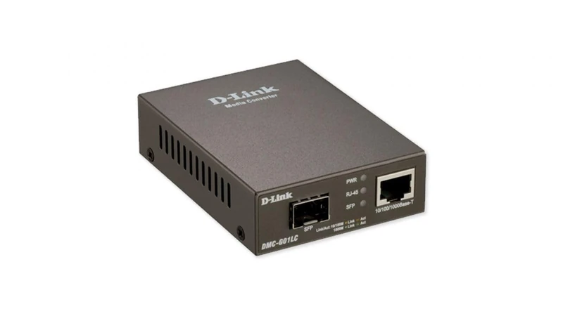 D-Link DMC-G01LC/E Gigabit Ethernet SFP Converter (1x 10/100/1000Mbps RJ-45, 1x 100/1000Mbps SFP Slot for optional D-Link LC-Duplex SFP Transceiver Module)
