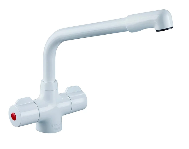 Bristan MH SNK EF WHT Manhattan Easyfit Kitchen Sink Mixer Tap with Swivel Spout, White