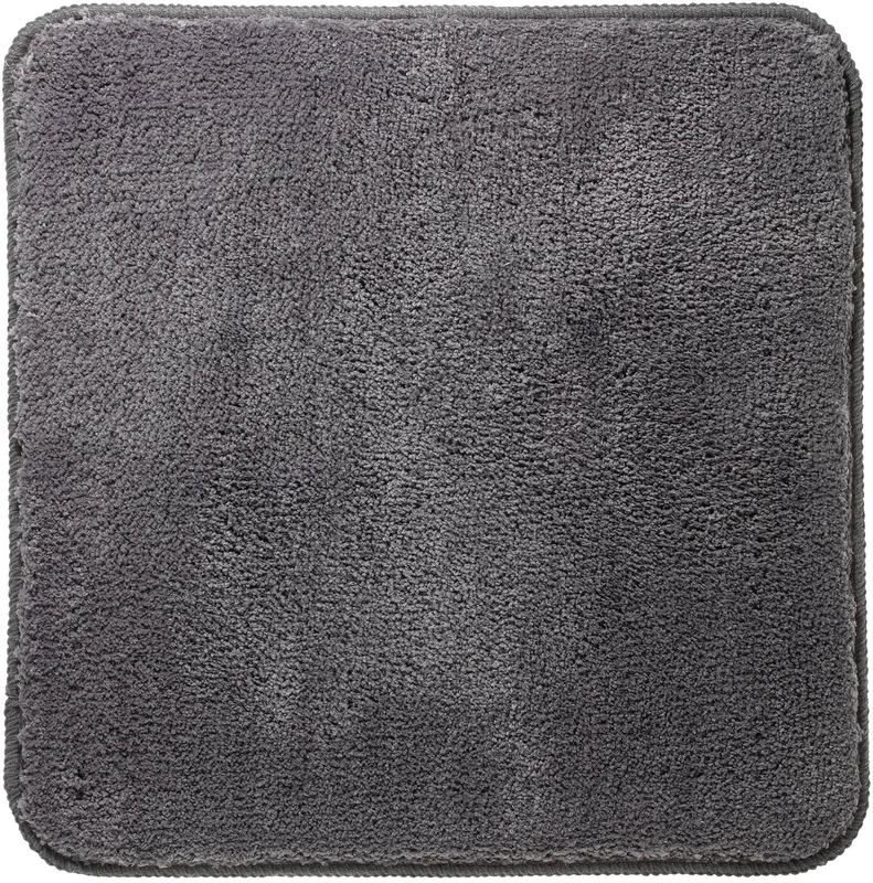Sealskin Angora Bath Mat, Polyester, Grey, 60 x 2 x 60 cm