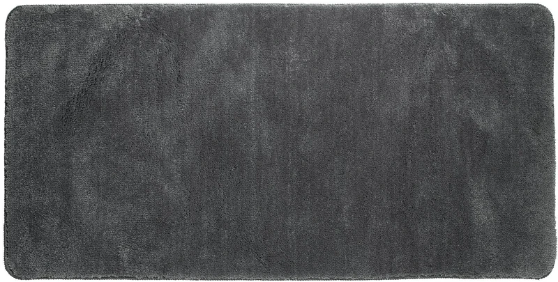 Sealskin Angora Bath Mat, Polyester, Grey, 70 x 2 x 140 cm
