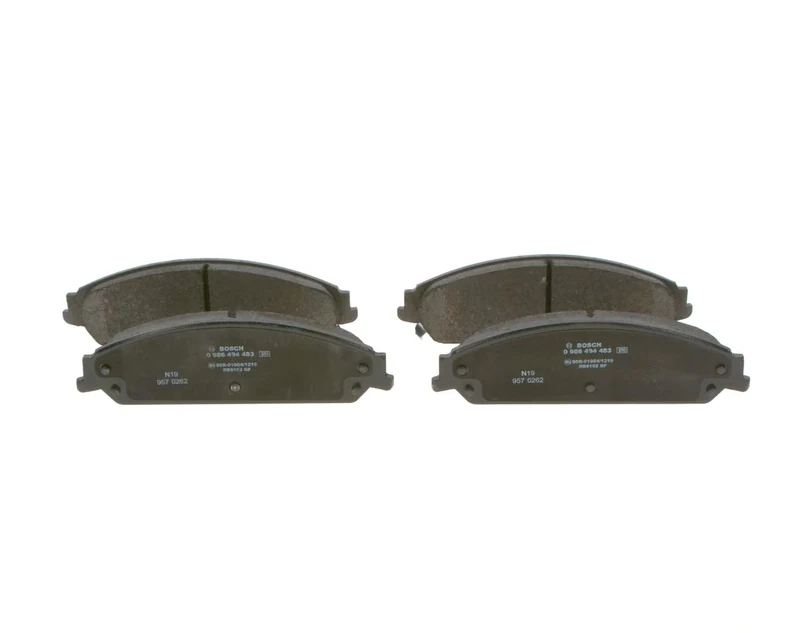 Bosch BP1404 - Brake Pads Car Front Axle - Bosch Quality - Reduced Noise and Dust - ECE-R90 Certified - Copper-Free - 1 Set of 4 Pads