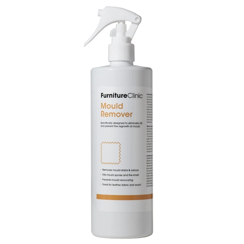 Furniture Clinic Mould Remover Spray - Kills Mould & Spores On Contact and Prevents Regrowth – Removes Stubborn Mould Stains On Leather, Fabric & Wood – Safe To Use – 500ml