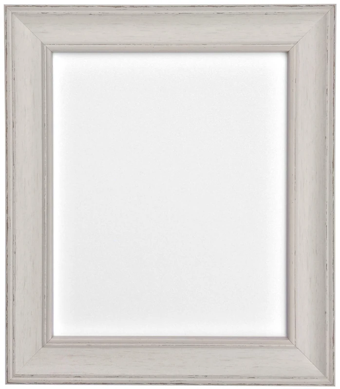 Scandi Distressed Pale Grey Photo Picture Frame with White Backing Board 21 x 10