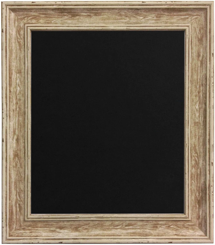 Scandi Distressed Wood Picture Photo Frame with Black Backing Board 30 x 24 (Plastic Glass)