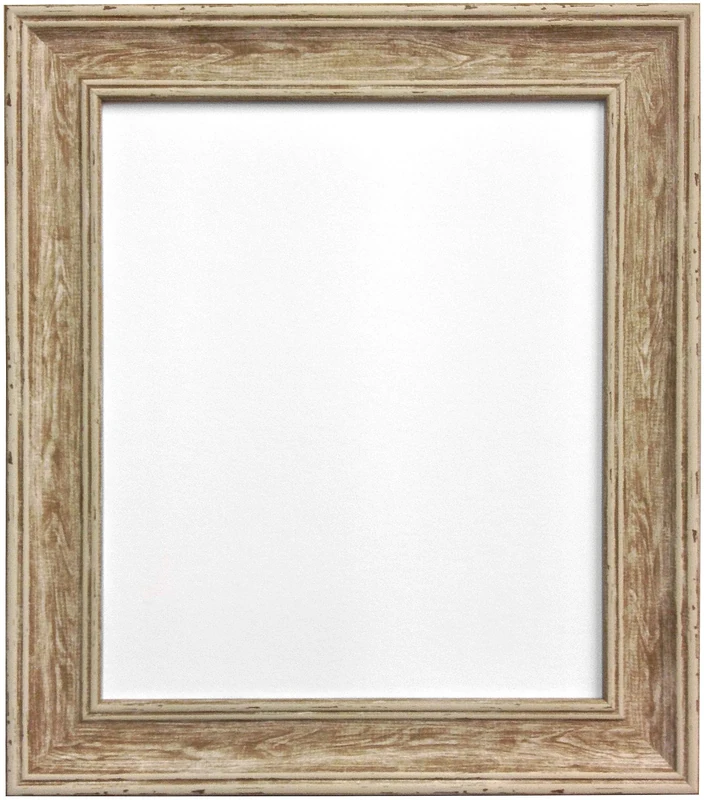 Scandi Distressed Wood Picture Photo Frame with White Backing Board 30 x 24 (Plastic Glass)