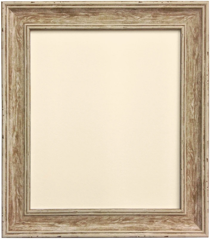 Scandi Distressed Wood Picture Photo Frame with Ivory Backing Board 30 x 20 inch (Plastic Glass)