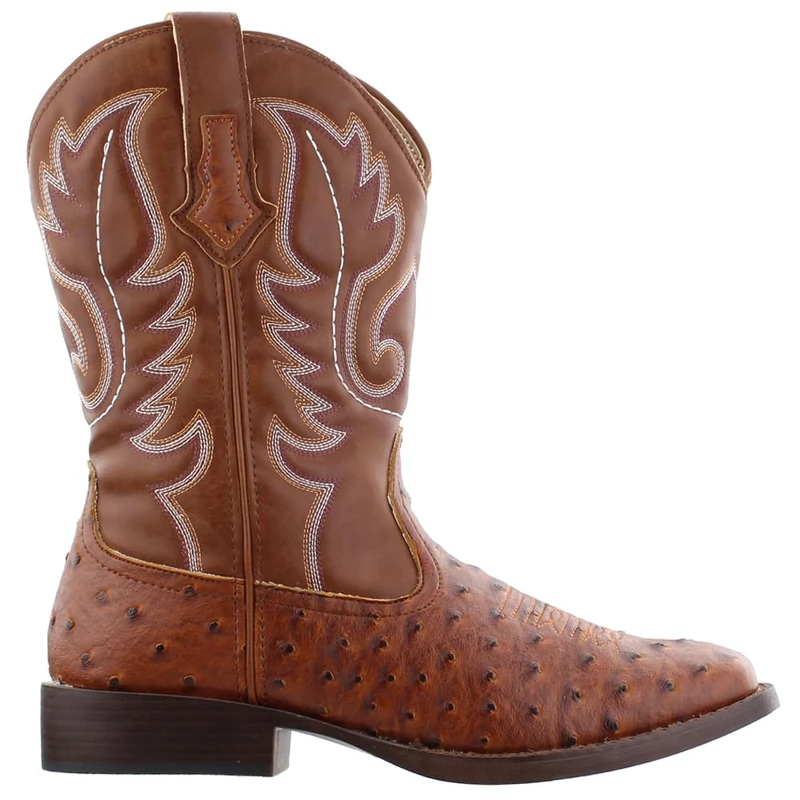 ROPER Men's Bumps Square Toe Cowboy Boots Traditional, Tan, 8 UK - Image 1