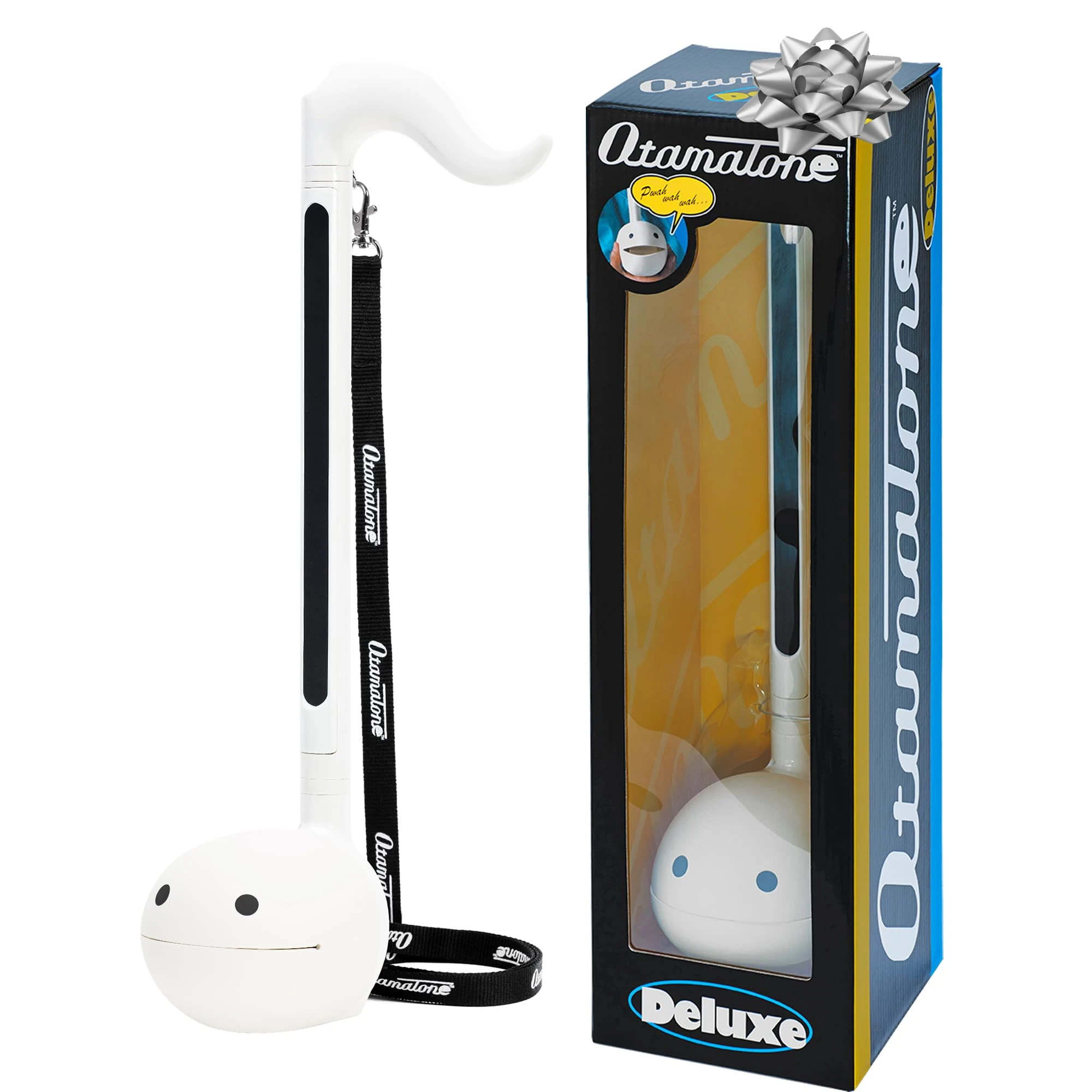 Otamatone Deluxe White Japanese Electronic Musical Instrument, Portable Touch Sensitive Digital Music Instruments Synthesizer, Kids Teens Adults, Gift Toy Song Game Stuff