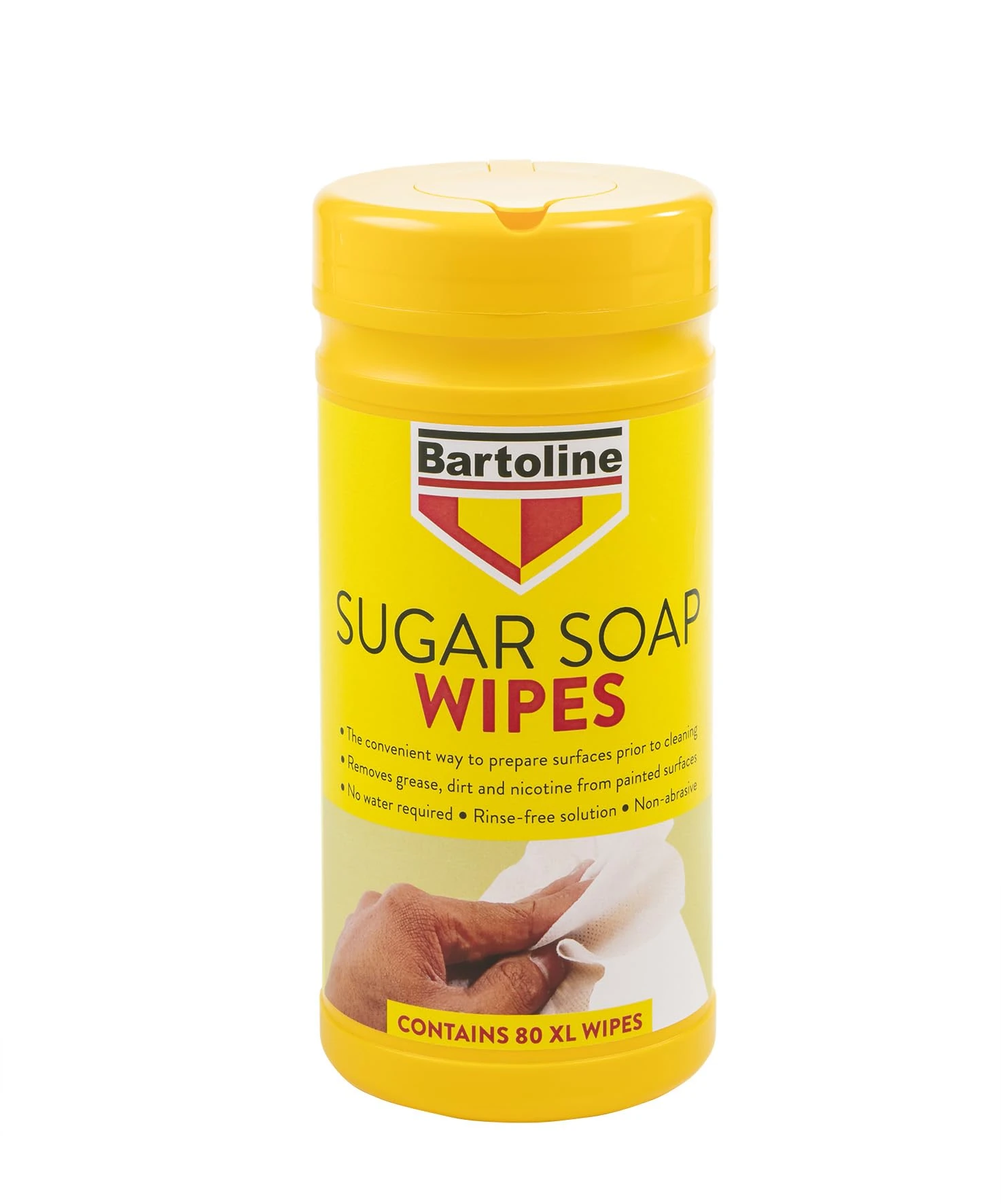 Bartoline Sugar Soap - Pre-Paint Cleaner & Degreaser Wipes for Wood, Metal, and Plastic - 80 Extra-Large XL