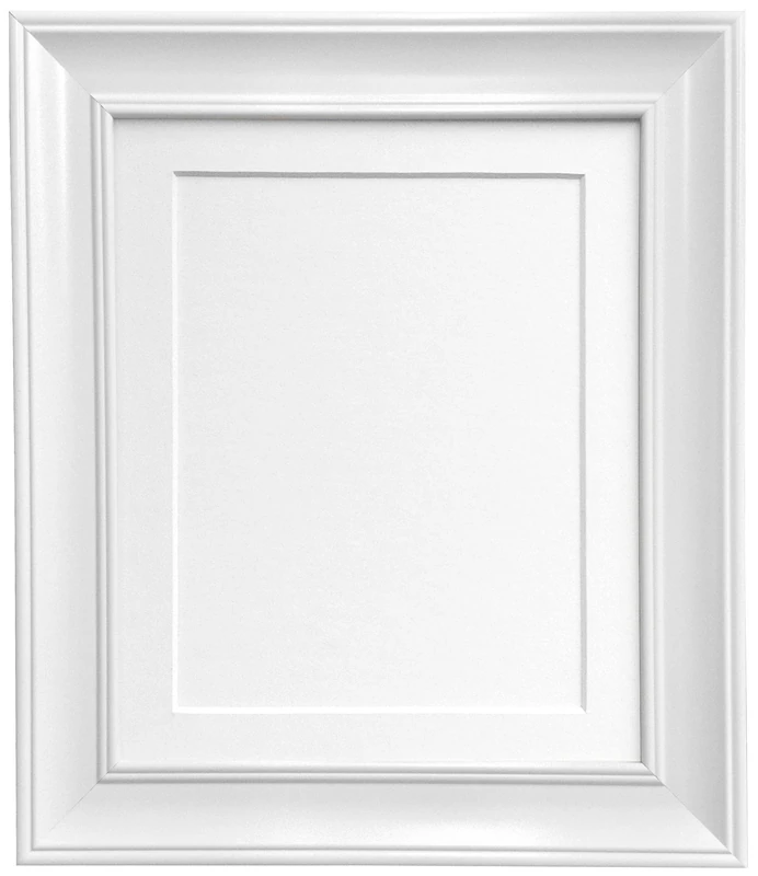 Scandi Vintage White Picture Photo frame with White Mount and Backing Board 20 x 16 for Pic Size 15 x 10 inch