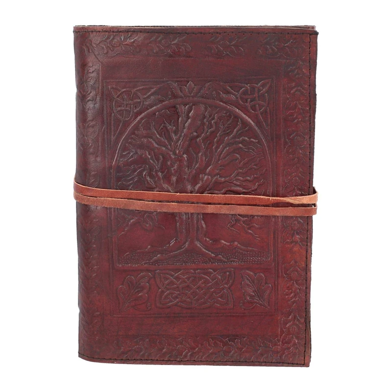 Nemesis Now Tree Of Life Leather Journal 28cm Brown - Image 1