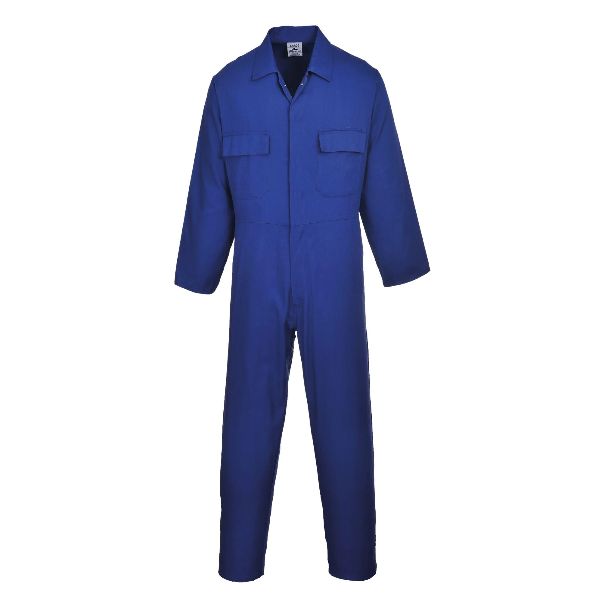 Portwest S999 Men's Work Coveralls - Protective Polycotton Work Overalls Durable Workwear Boiler Suit for Mechanics Warehouse Garages DIY Royal Blue, Small
