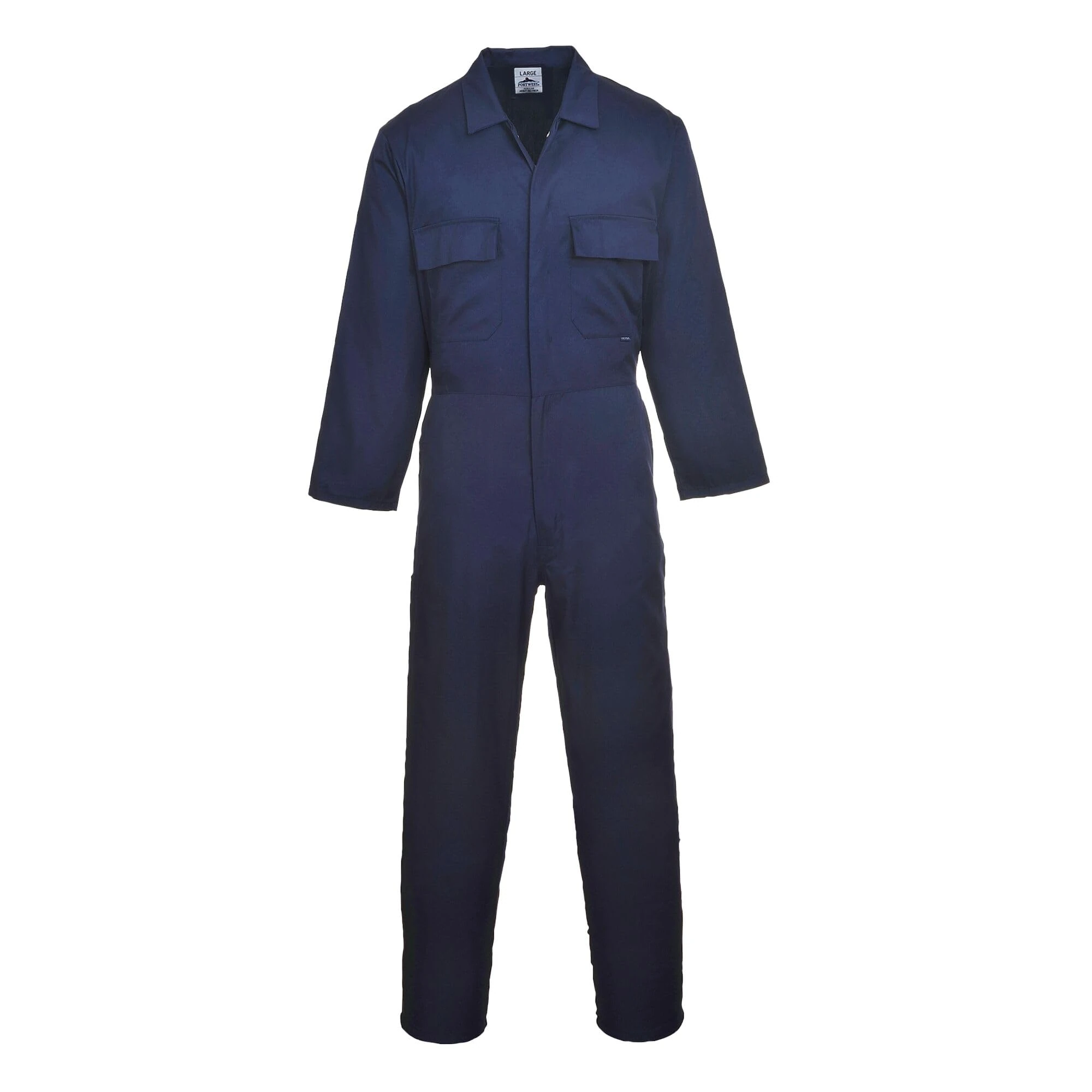 Portwest S999 Men's Work Coveralls - Protective Polycotton Work Overalls Durable Workwear Boiler Suit for Mechanics Warehouse Garages DIY Navy Tall, Small
