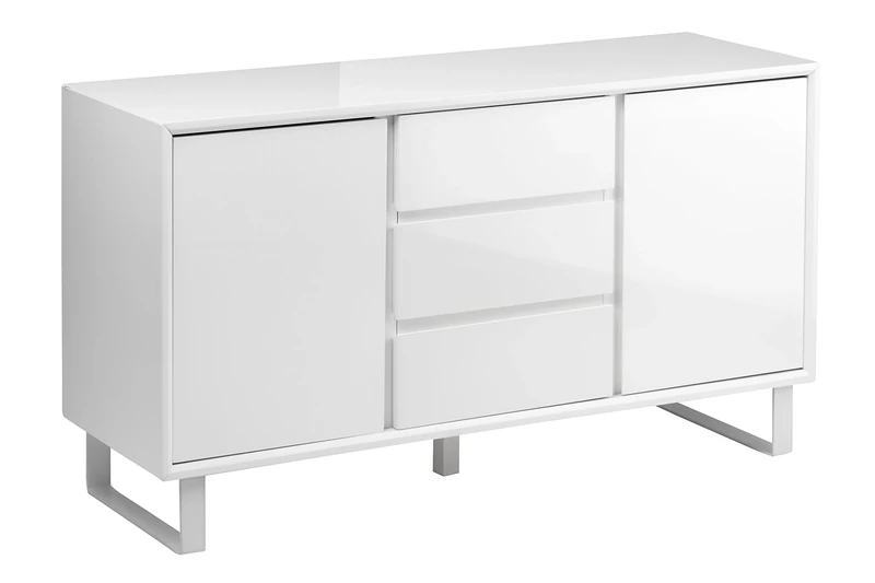 Premier Housewares High Gloss Sideboard, Wood, White