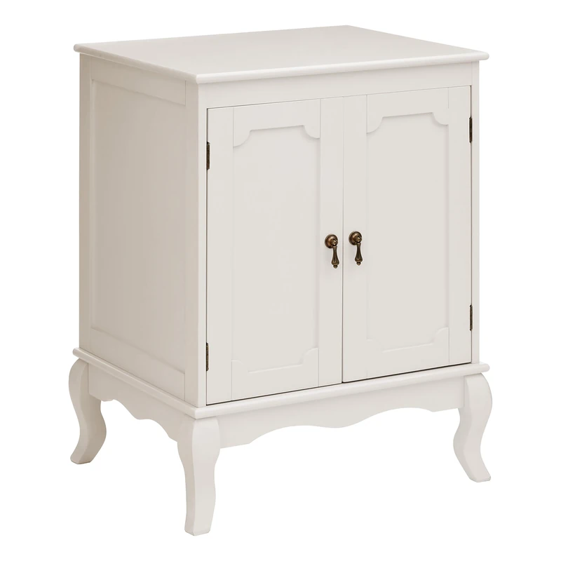 Premier Housewares Marcella Double Door Cabinet - Ivory - Image 1