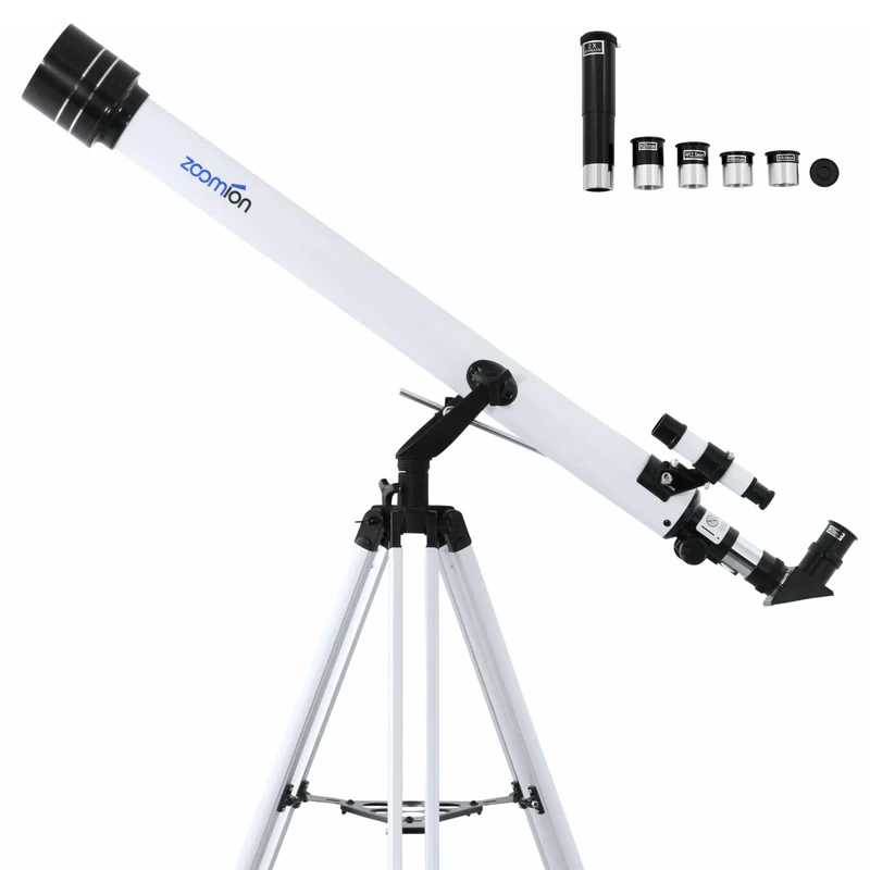 Zoomion Viking 60/900 AZ Astronomical Telescope Set for children and beginners in astronomy with Tripod, Ocluars and Viewfinder - Image 1