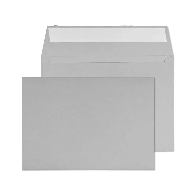 Blake Envelopes Creative Senses DE344 Handgemachte Briefumschläge Haftklebung Weiches Grau C5 162 x 229 mm 190g/m² | 50 Stück