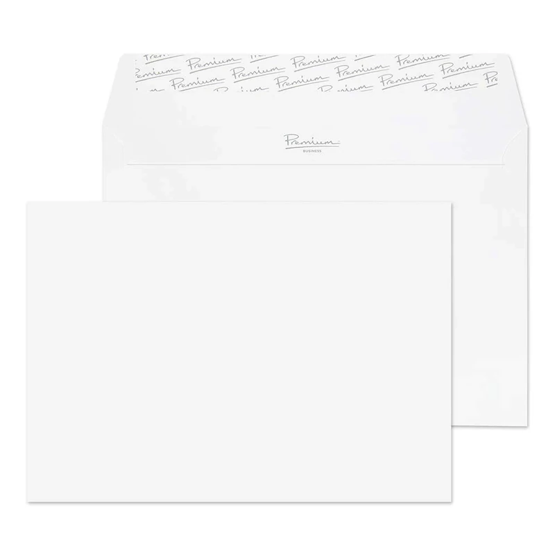 Blake Premium Business C5 162 x 229 mm 120 gsm Peel and Seal Wallet Envelopes (91707) Diamond White Laid - Pack of 500