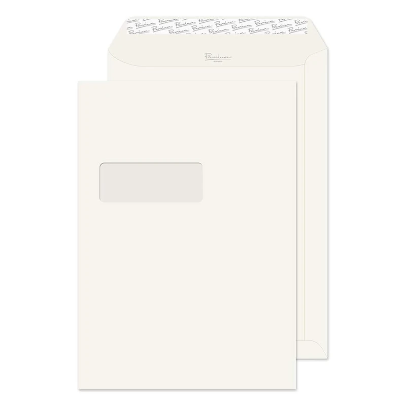 Blake Premium Business C4 324 x 229 mm 120 gsm Peel and Seal Window Pocket Envelopes (71892) Oyster Wove - Pack of 250