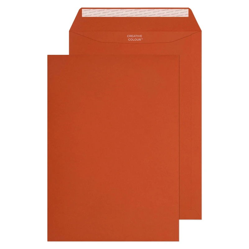 Blake Creative Colour C4 229 x 324 mm 120 gsm Peel & Seal Pocket Envelopes (428P) Marmalade Orange - Pack of 250