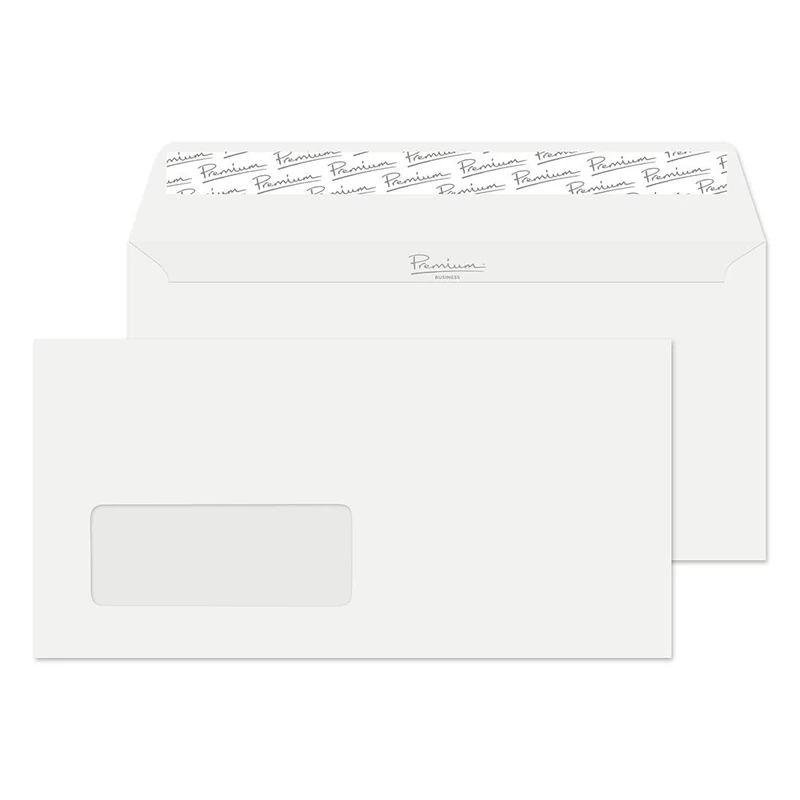 Blake Business DL 110 x 220 mm 120 gsm Peel & Seal Wallet Window Envelopes (35884) High White Wove - Pack of 500