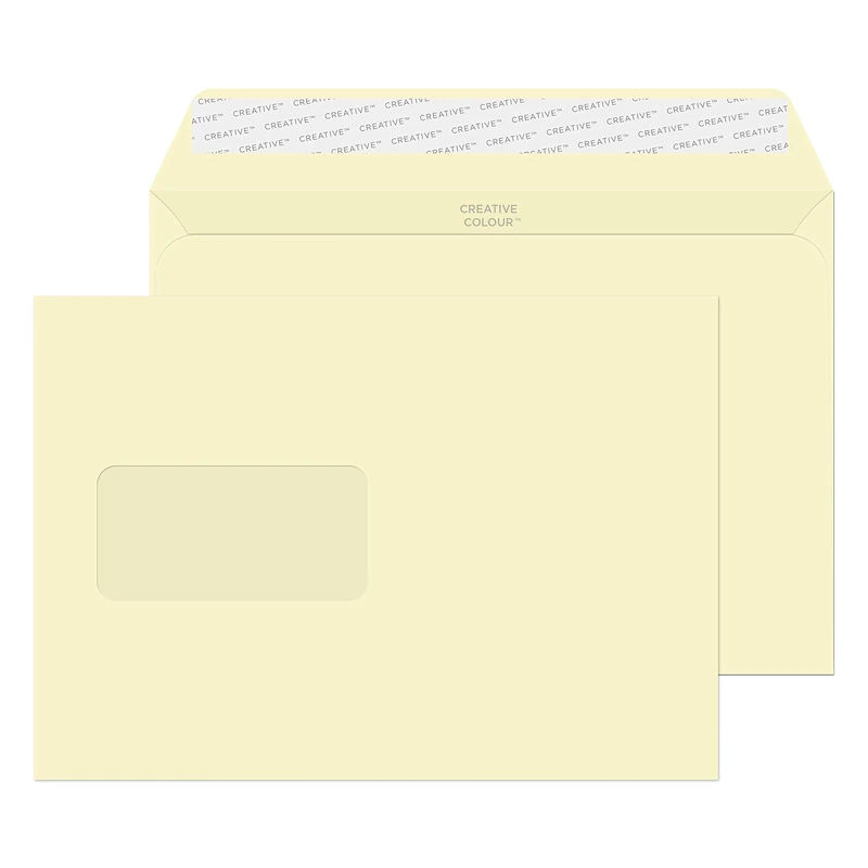 Blake Envelopes Creative Colour 351W Briefumschläge Haftklebung Mit Fenster Milch Weiß C5 162 x 229 mm - 120g/m² | 500 Stück
